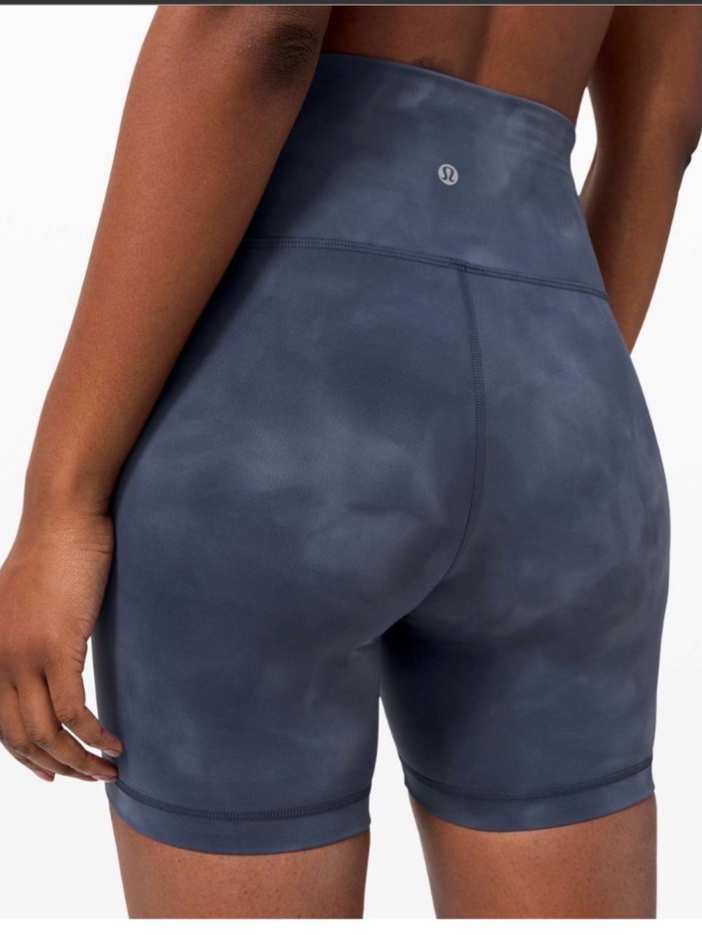 Lululemon Wunder Train High-Rise Short 6" inseam Size 4 Clouded Navy Biker Short